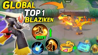 New Global Top Rank No.1 Blaziken Build! Most Deadly build ever | Pokemon unite