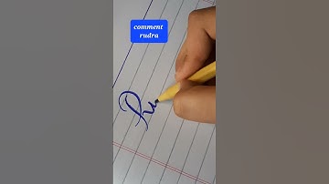 how to write name 💥 rudra❣️cursive writing #youtubeshorts #youtube #ytshorts
