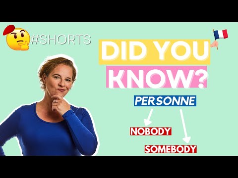 Did you know personne can have 2 complete opposite meanings in French?!🤯 #Shorts