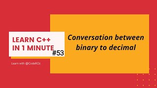 #53 Easy method to convert binary number to decimal | c++ tutorial #shorts