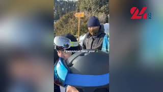 Садыр Жапаров отдыхает на горнолыжной базе в Караколе