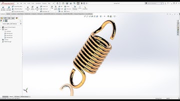 Solidworks - How to model Tension Spring (Hook Spring)