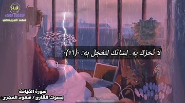 سورة القيامة القارئ سعود المهري♥️