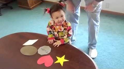MEGAN IDENTIFYING SHAPES & COLORS. MY BABY AGE 1YEAR AND 6 MONTHS
