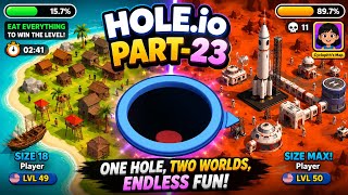Hole.io - Gameplay Walkthrough Part 23 - Swallow Everything & Dominate the Island (Android, iOS) screenshot 3