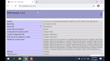 Install Nginx and PHP on WSL / Ubuntu 20.04