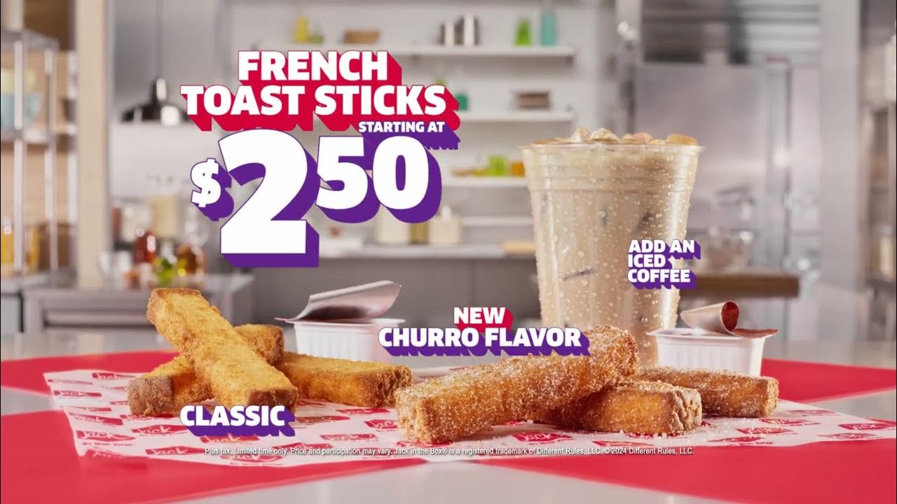 $2.50 Churro French Toast Sticks | Best Deal | Jack in the Box - Like cinnamon? Love sugar? Then you’ll love my new Cinnamon Sugar Churro French Toast Sticks! They’re dippable, available all day long and a steal, starting at 