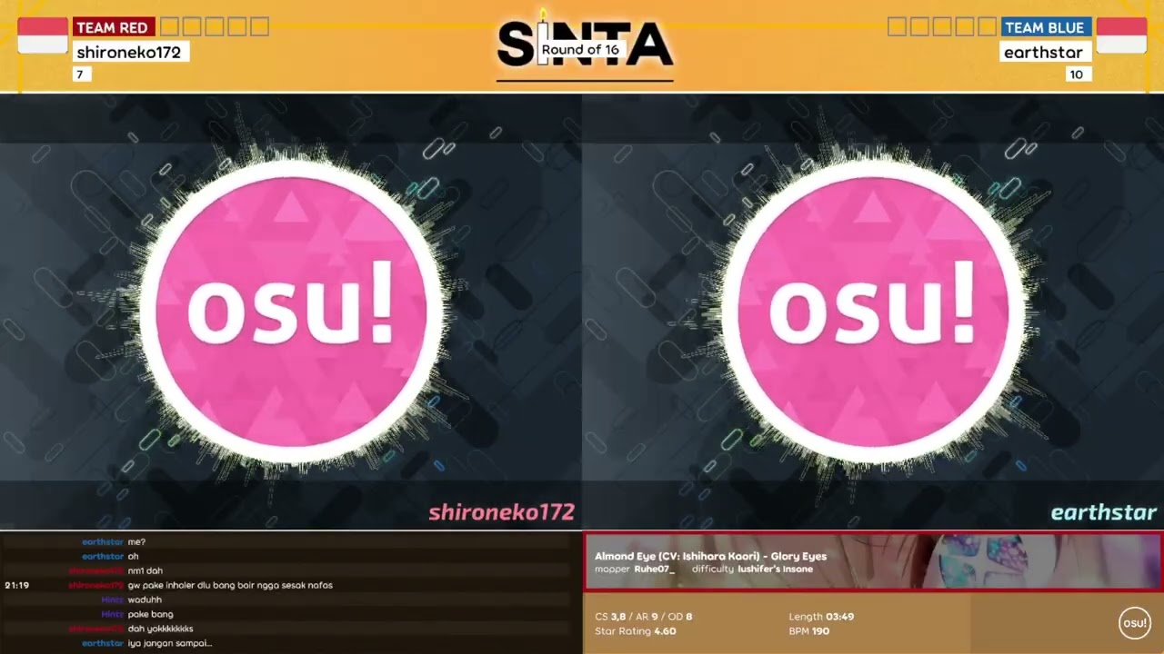 SINTA | RO16 : shironeko172 (7) VS earthstar (10)