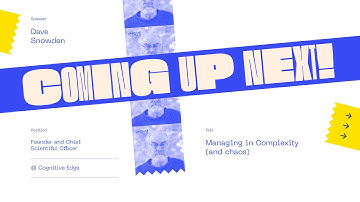 Managing in Complexity (and chaos) - Dave Snowden