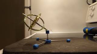 DRILL POWERED 2 Metal Quality Toy Gyroscopes Precess for 2:00ish Each and Rising.