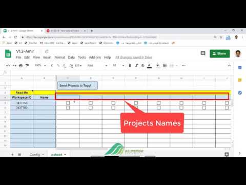 How to Add Projects to Toggl Workspaces From Google Spreadsheet