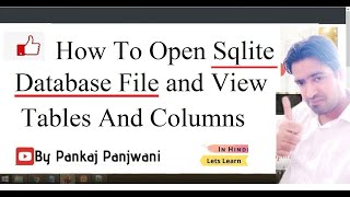 How To Open Sqlite Database File and View Tables and Columns | Hindi