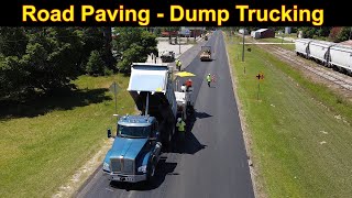 Dump Truck Driver's Vlog - Keep the Office Clean & Road Paving Drone Video