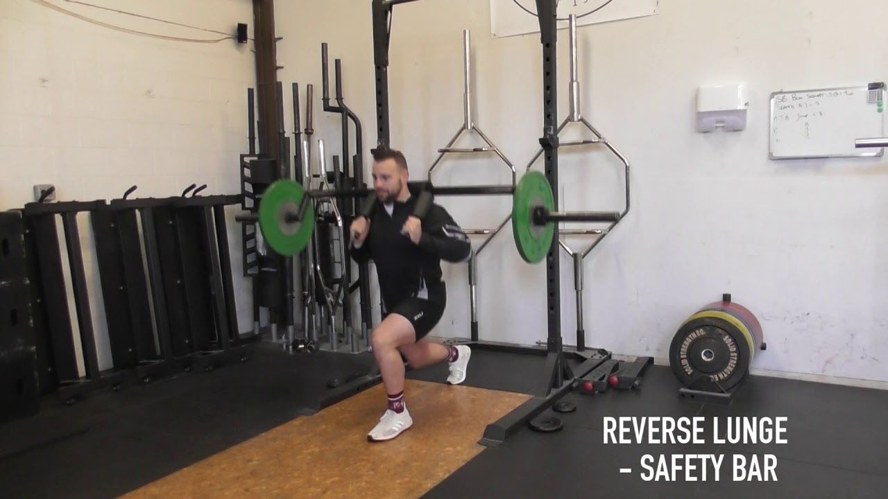 REVERSE LUNGE SAFETY BAR YouTube