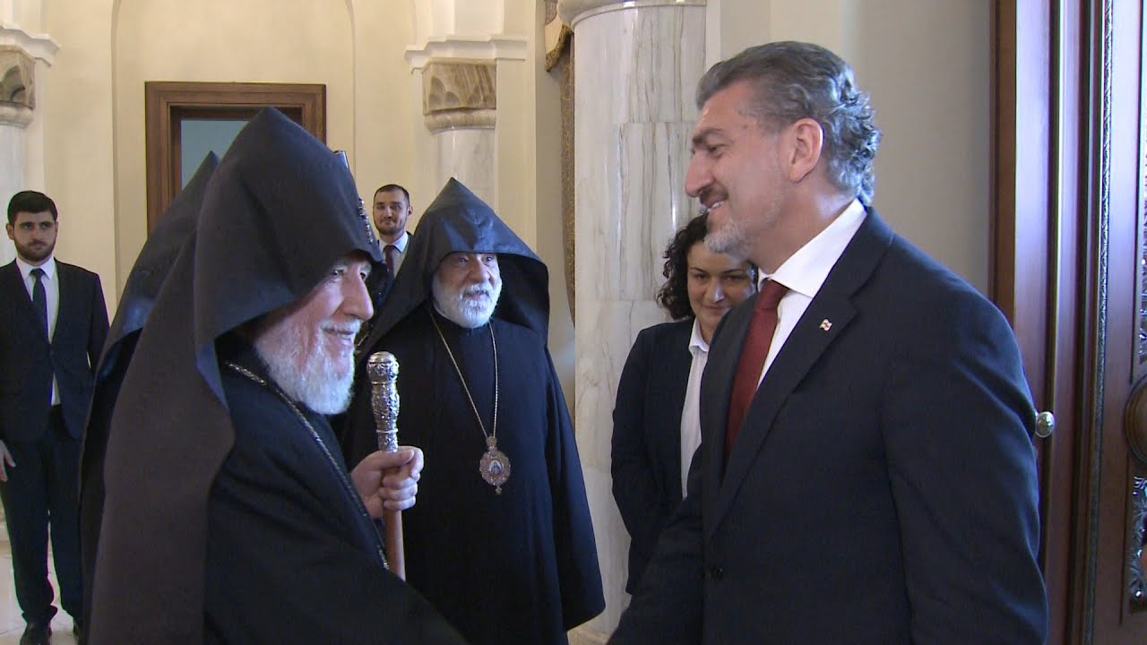 Ամենայն Հայոց Կաթողիկոսը Մայր Աթոռում հյուրընկալել է Վրաստանի նախագահին