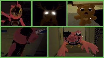 PIGGY: THE RESULT OF ISOLATION ALL JUMPSCARES AND DEATHS (Game Made By Joke_Master77)