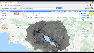 Flood extension by using Google Earth Engine Code Editor