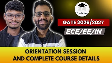 🔥 GATE 2026/2027 Orientation Session || Full Course || ECE/EE || PrepFusion