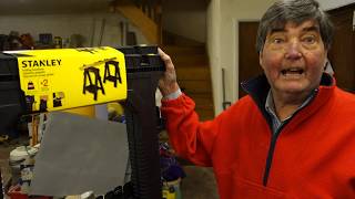 Stanley STST1-70713 Folding Sawhorse (Twin Pack) - Unboxed intro Brian unboxes and briefly shows the Folding Sawhorse set he got from the ffx show Folding Sawhorse http://amzn.to/2FCuVzX