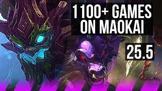 MAOKAI & Miss Fortune vs ALISTAR & Varus (SUP) | 1100+ games | KR Challenger | 25.5