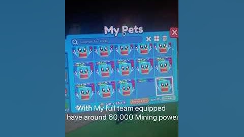 Showcasing my inventory and stats (Mining simulator 2)