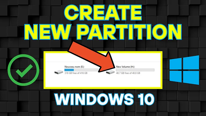 How to Create Partition in Windows 10 & Windows 11  Create New Drive Easy Tutorial