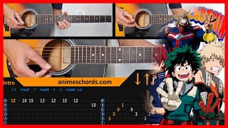 My Hero Academia 3 ED 2 - Long Hope Philia | Acoustic Guitar Lesson [Tutorial + TAB + CHORDS]