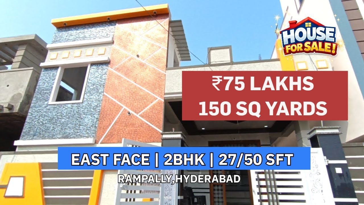 HPC-336 || ₹75 లక్షలు || 150 Sq Yards East Facing independent House for Sale in Rampally Hyderabad 