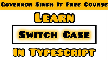 Switch Case Tutorial in Hindi/Urdu | Typescript for Beginners | AI | Governor