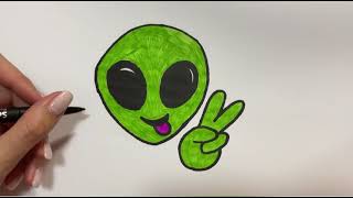 Как просто нарисовать инопланетянина