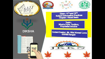 What is Form, Toolbox, Proprieties window 11Th and 12Th IP By Hilal Lone