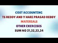 Cost Accounting Ch- Materials Other Exercises Sum No 31,32,33,34