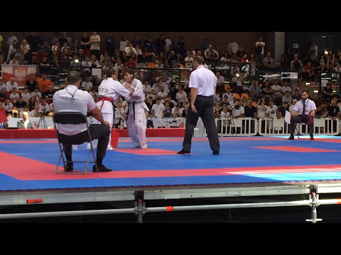 Anastasia Khripunova vs Shainez El Haimour final European Championship 2017 Kyokushin karate