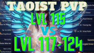 MIR4 TAOIST PVP COMPILATION - PART II (LEVEL 115 VS LEVEL 117-124)