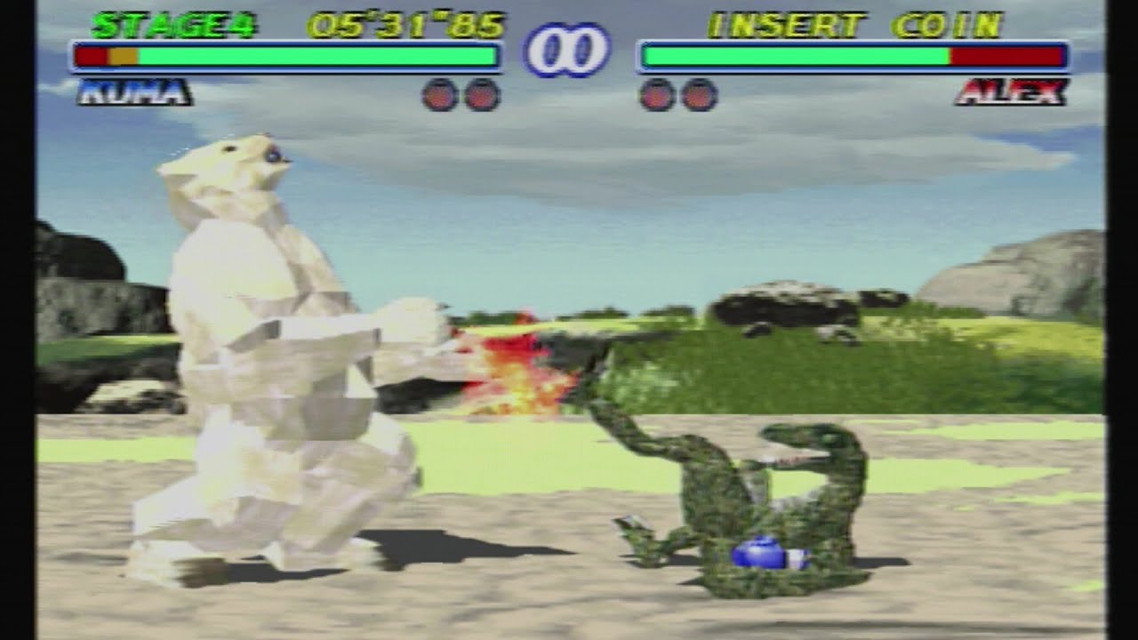 Tekken 2 PS1 (Unlocking Roger/Alex) (Finish Round 3 with 5% Health)