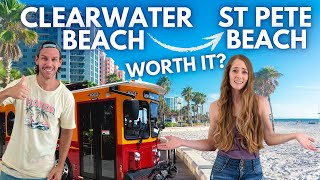 Riding the SUNCOAST BEACH TROLLEY from Clearwater Beach to St Pete Beach