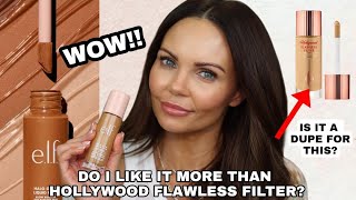 ELF COSMETICS HALO GLOW VS CHARLOTTE TILBURY HOLLYWOOD FLAWLESS FILTER | HOW DO THEY COMPARE?