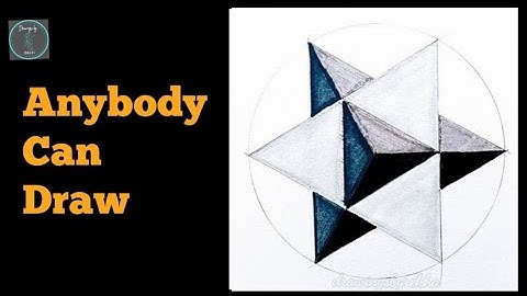 Easy Geometric 3D Patterns ||Geometric Illusion || Triangle Art || Polyhedra Hexagon