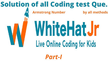 Whitehat jr. solutions of all coding test questions. Part-1