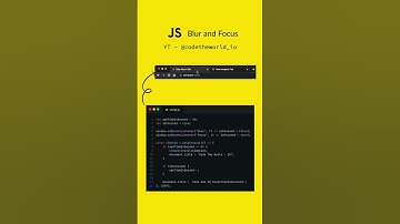 An use case of Blur and Focus event #javascript