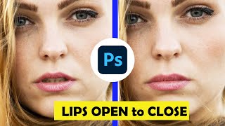 Lip Open to Close on photoshop - photoshop tutorial in hindi