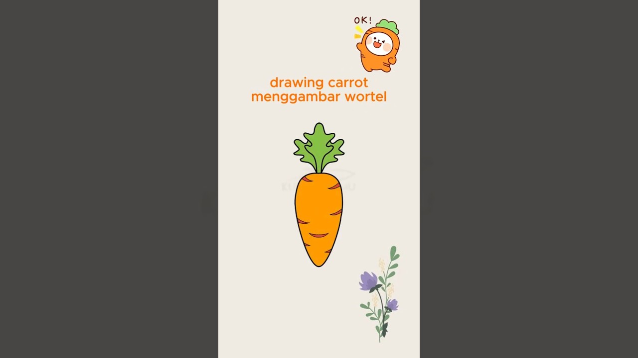 How to Draw a carrot Easy for Kids 