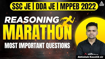SSC JE/DDA JE/MPPEB 2022 | SSC JE Reasoning Classes | Most Important Questions | By Abhishek Kaushik
