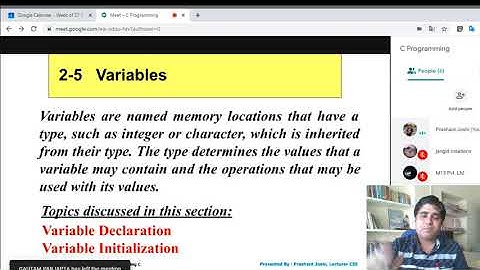 Constants & Variables | ‘C’ PROGRAMMING ME210 | Prashant Joshi | GPC Barmer
