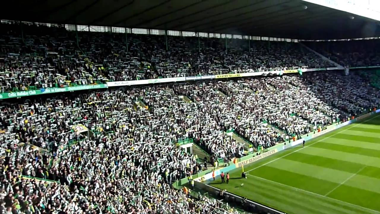 CelticFC fans sing a special rendition of “You'll Never Walk Alone