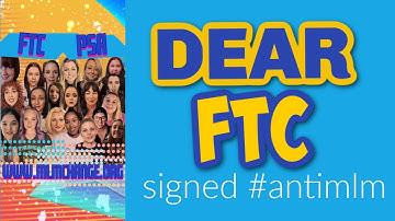 Public Service Announcement Dear FTC | #ANTIMLM