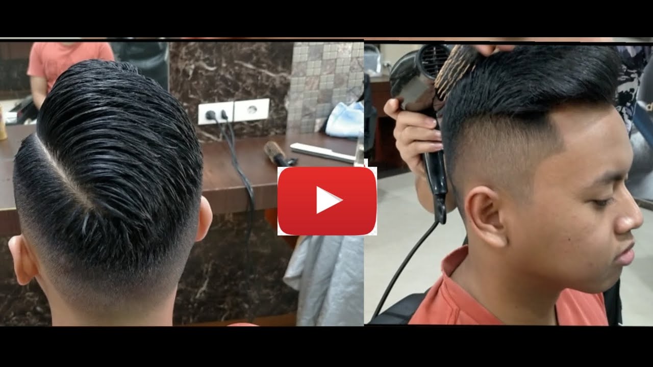 Cara mudah potong  rambut  pria 2021  cepat dan rapi YouTube