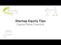 Startup equity tips capital raise checklist