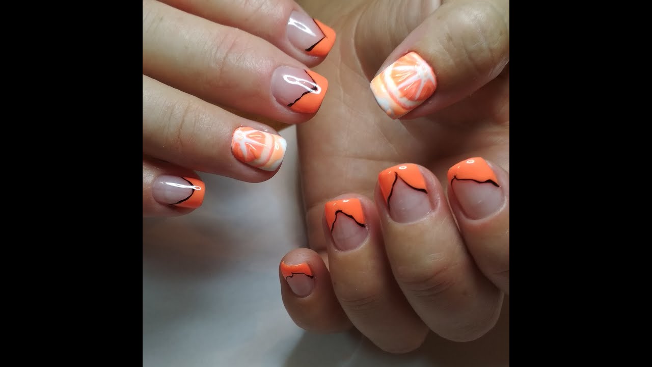 Летный маникюр / Рисуем апельсин / Виктория Нейлс - YouTube