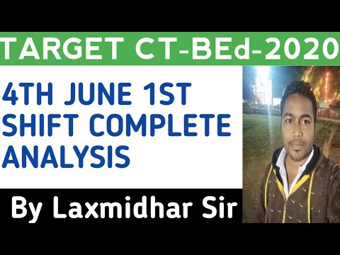 TARGET CT-BED-2020..4TH JUNE 1ST SHIFT COMPLETE ANALYSIS..